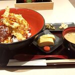 京都 天ぷら 花いかだ - 大海老天丼・2尾（2021.11）