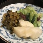 多満喜 - 11月の酒肴セット　てっちり　締めの雑炊のお漬物（3人分）