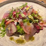 メシモ - メジマグロ　鯵　カマスのカルパッチョ