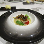 レストラン ラフィナージュ - 北海道産クロイソのポワレと舞茸のコンビネーション