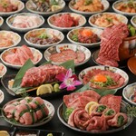 [Lunch only] GOLD course with 165 items (all-you-can-eat and drink) including the famous tied tongue, meat Sushi, and top-strip Steak