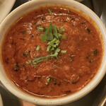 ネパールステーション - フレッシュトマトとエビのカレー。トマト感強し。
