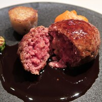 ahill ginza - Main dishe：ahill 名物 フォアグラ入りハンバーグステーキ○