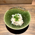 薪鳥新神戸 - 土鍋鶏そぼろご飯 卵とねぎ