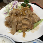 飯山食堂 - 豚肉生姜焼定食 700円