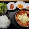 東京純豆腐 - 海の幸スンドゥブセット 1430円 + 乾麺 160円