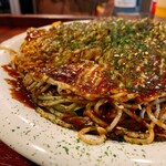 Okonomiyaki Junia - 肉玉そばイカ天トッピング