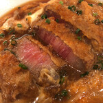 焼肉 ジャンボ - カツ煮（断面）