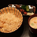 日本料理　百屋 - ご飯粕汁と香物