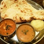 インド料理 ムンバイ - 豆腐入りキーマカレーとチキンカレー