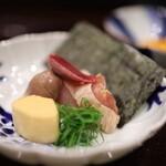 鳥田中 - 漬けの、ささみ、はつ、砂。絶品！