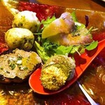 イルクオーレ ピアットスズキ - シェフお任せ前菜盛合せ４種