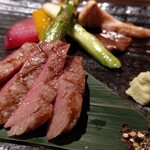 シノワ 銀座店 - 山形牛サーロイン（A5ランク）の網焼き