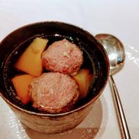 レストラン ラ フィネス - 鴨の肉団子と竹の子のスープ