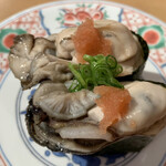 廻鮮寿司 塩釜港 - 「牡蠣軍かん」はポン酢で頂きます♪