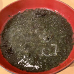 廻鮮寿司 塩釜港 - 「のり汁」も海苔とねぎがたっぷりでいい香りです♪