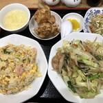 長城 - 野菜炒め定食チャーハン変更