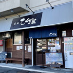 麺処びぎ屋 - 14:07入店、カウンターに着席。時間的にお客さんは少なめ。道向かいの駐車場を利用。19℃で12月にしては暑いと感じるくらいだった。