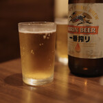 もつ鍋 牧 - 瓶ビールは一番搾りだけなのかな？