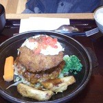 グリル カキヤス - 蟹クリームコロッケ＆ハンバーグ（１２５０円）