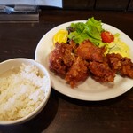 Binchoutanyakiyakitoriizakayahabashokudou - からあげ定食　500円