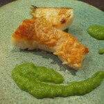 鉄板焼きINAGAKI亭 - 白甘鯛のうろこ焼き