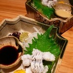 うな次郎 - 鰻の洗い。こんなの食べたの初めて・・・。新鮮じゃないと出せないですよね～きっと。400円なんて安すぎです。