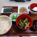 Sukiya - たまかけ納豆朝食（ご飯ミニ）［クーポン利用で250円］