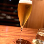 蒼 - 本日は生ビール。また、ワインが頂けるようになったら、益々楽しみに。