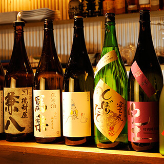 A wide variety of drink menus, including carefully selected Japanese sake