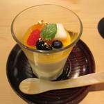 帰燕 - デザートはピスタチオのババロア。