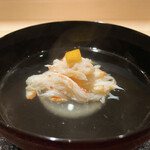 新ばし 星野 - 松葉蟹の椀、大根美味しい