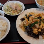 中華料理 秀林 - ムーシーロー定食￥750