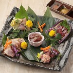 Assorted free range chicken sashimi (5 types)