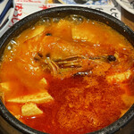 納屋橋 惣菜酒場 自然やナムル - スンドゥブチゲ定食　(スンドゥブ+唐揚げ)