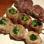 飯屋一空 - ネギ巻き・ハツ