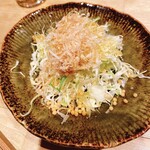 Kashiwaya Kobayashi - お通し(キャベツと水菜の和風サラダ)