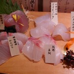 心楽 - 刺し身盛り合わせ 1,000円