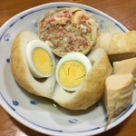 大関 - かにめん,しのだ巻き,竹の子,ばくだん