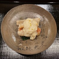 津の守坂 小柴 - 海老芋　海老　湯葉　ほうれん草