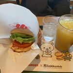 モスバーガー - 朝モス　モーニングバーガーBLT  ドリンク付　¥450
オレンジジュース