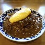 河 - ◆ハヤシライス（普通盛：850円）＋オムレツ(200円）・・ハヤシルーは家庭的な味わいで細切れのお肉が結構入っています。主人は「懐かしい味わいだけど、たまにはいいな」と。 でもお茶碗3杯分のご飯は、主人でもキツイとか。(^0^;)