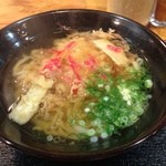 てうち屋 - ごぼう天うどん。
            
            紅ショウガが効いてます(^-^)