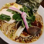 むぎとオリーブ - 鶏、煮干し、蛤のトリプルスープSOBA