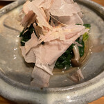 手打そば 大川や - ちぢみ蓮草、しめじのお浸し