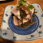 手打そば 大川や - ささみと茎わさび和え