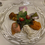 びすとろぽたじぇ - 前菜の盛り合わせ。少しずつですが美味しい！序盤からワインが進みます！