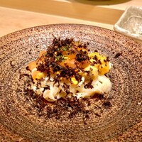 鮨まつもと - ポルチーニ茸和えのビーフンにイクラ　雲丹　黒トリュフの贅沢さ　ビーフンが極上の旨さ