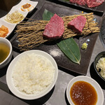 焼肉 犀 - リブロース(150g)定食