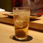 鮨 しみづ - 梅酒ソーダ割り